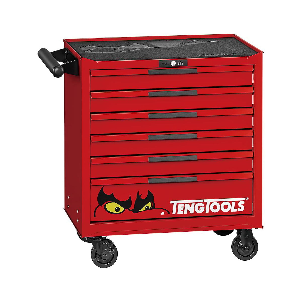 Teng Tools 26in PRO35™ low Roller Cabinet 6 Drawers Red