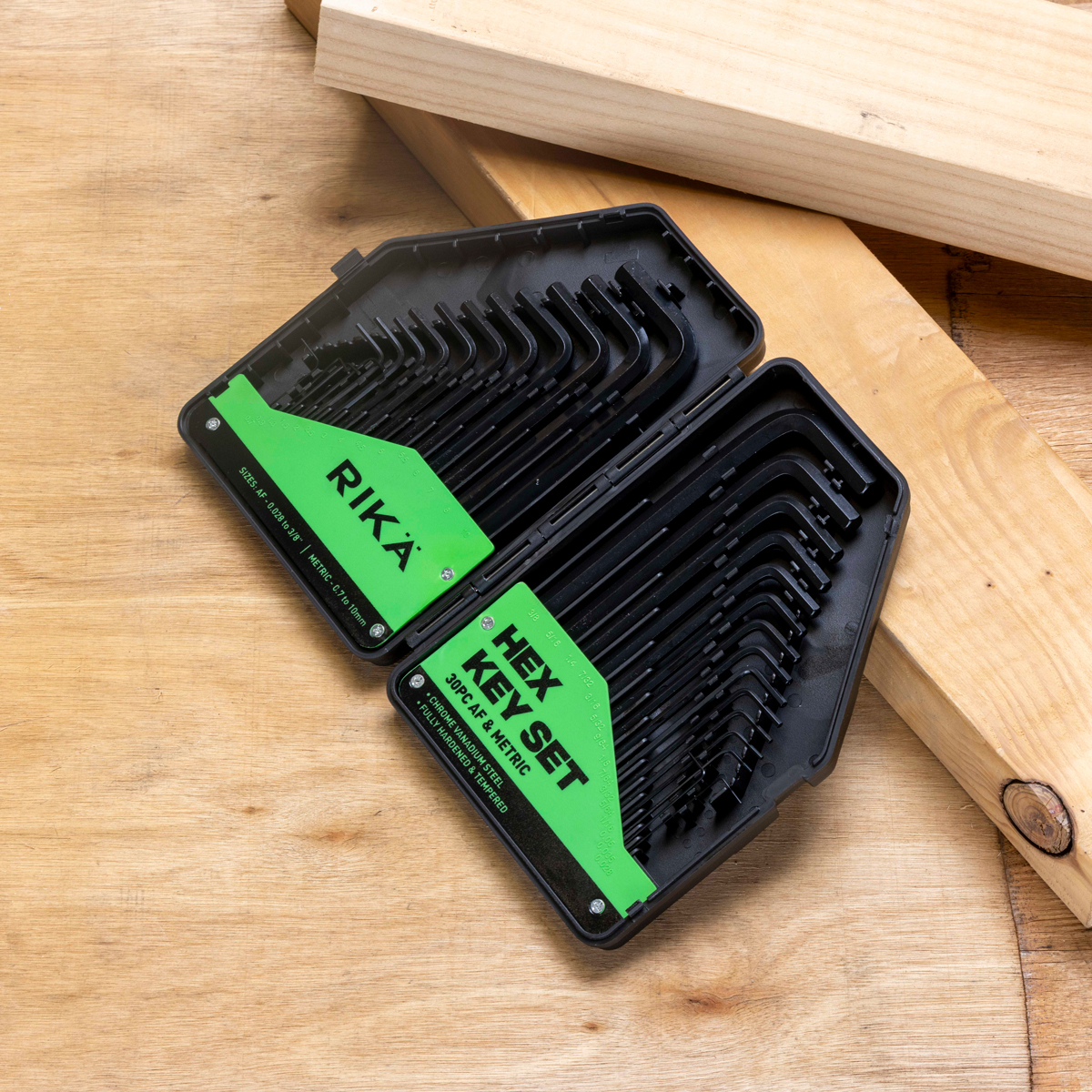 Rikä 30-Piece Metric & Imperial Hex Key Set | CR-V Black Finish