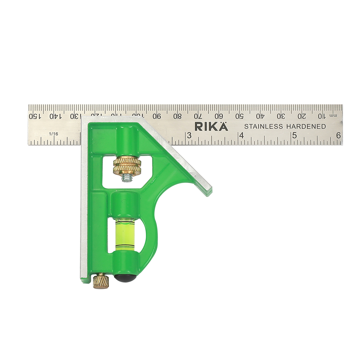 Rikä 6in Combination Square | Stainless Steel | Built-In Spirit Level