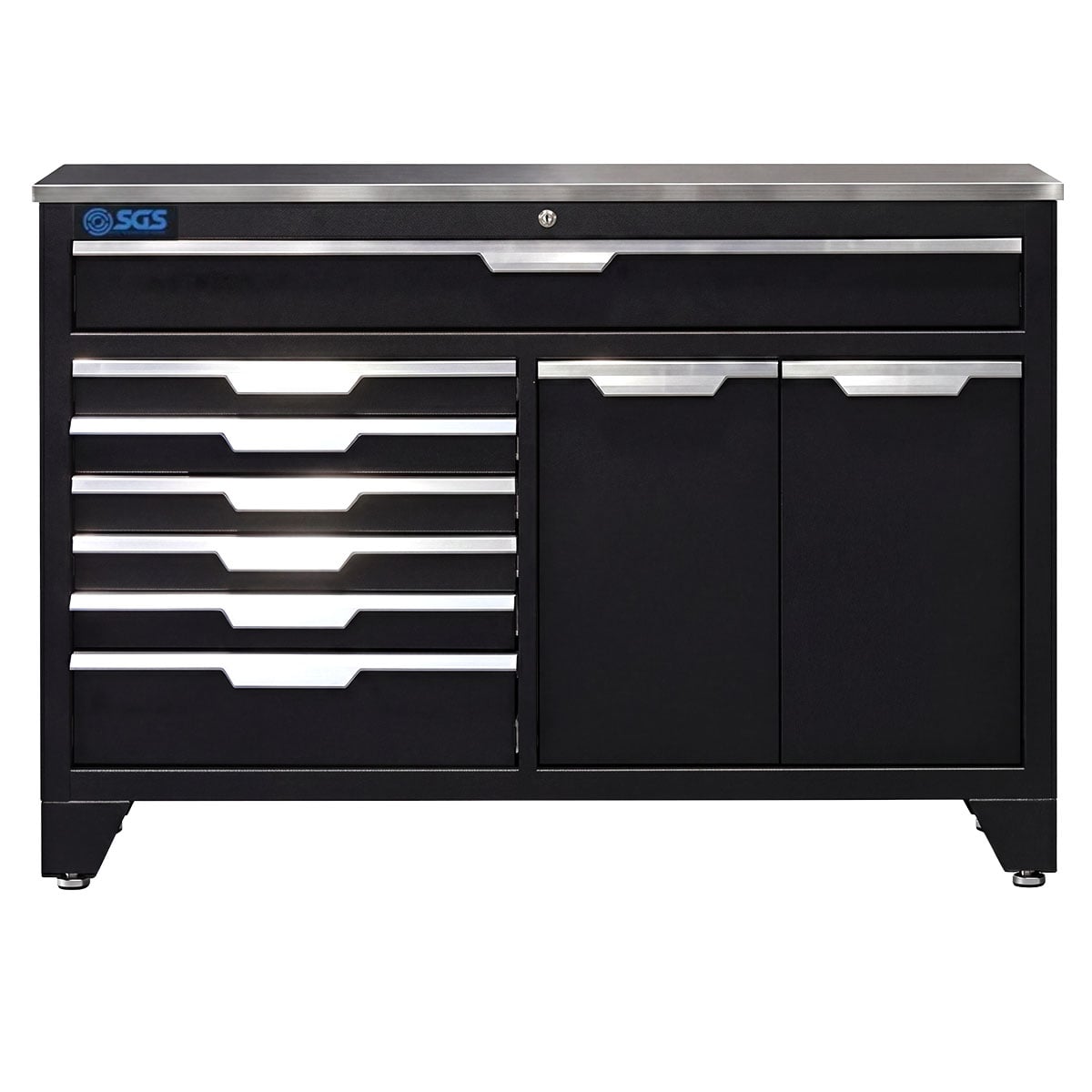 SGS Garage System 9 Drawer Cabinet | Stainless Steel Worktop