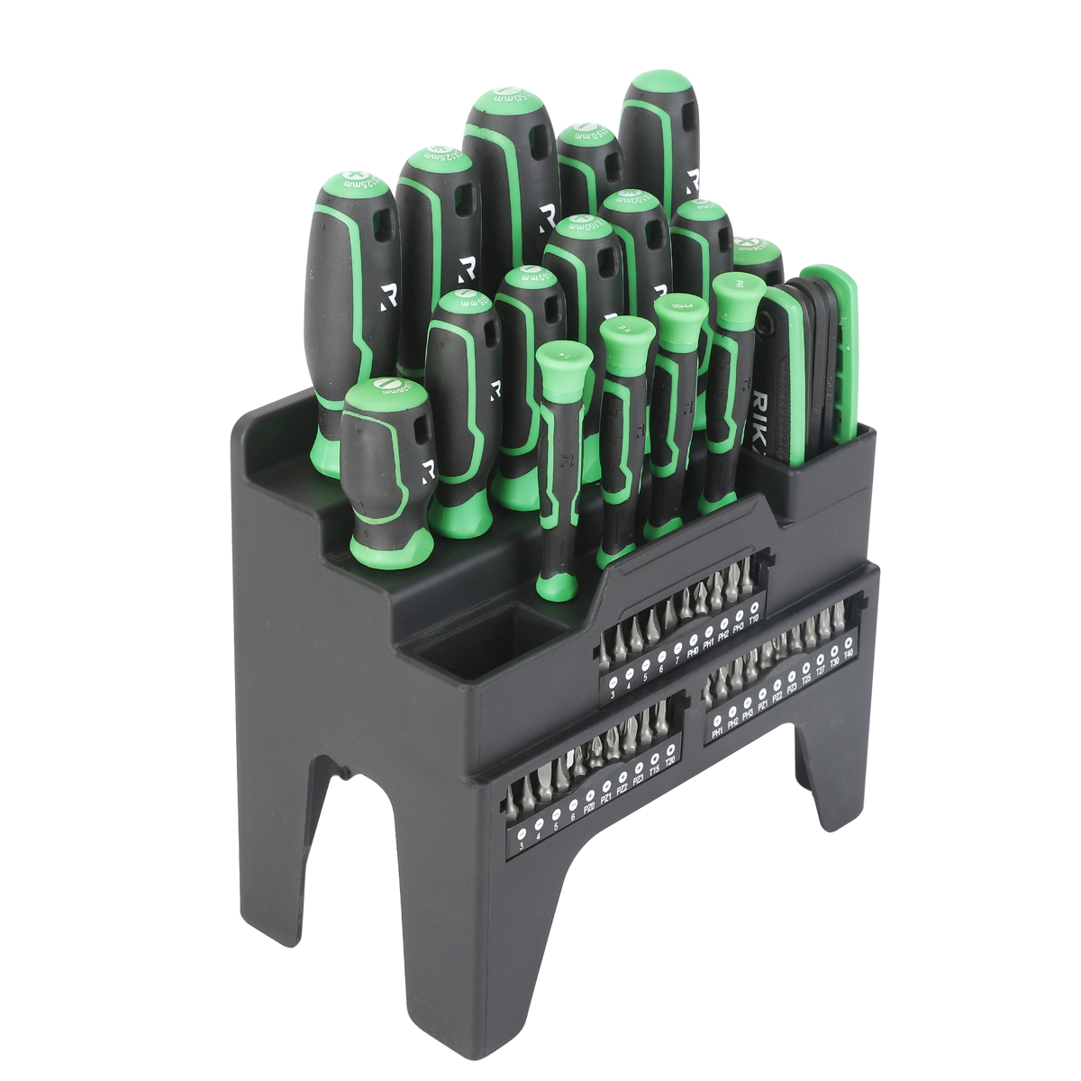 Screwdriver Bits Rack Rikä 54-Piece Screwdriver & Bit Set with Storage Rack | CR-V Magnetic