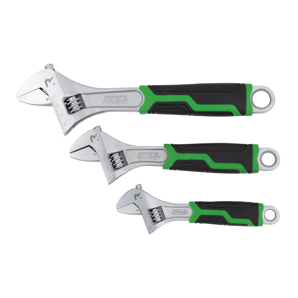 Rikä 3 Piece Adjustable Spanner Set with Soft Grip Handles
