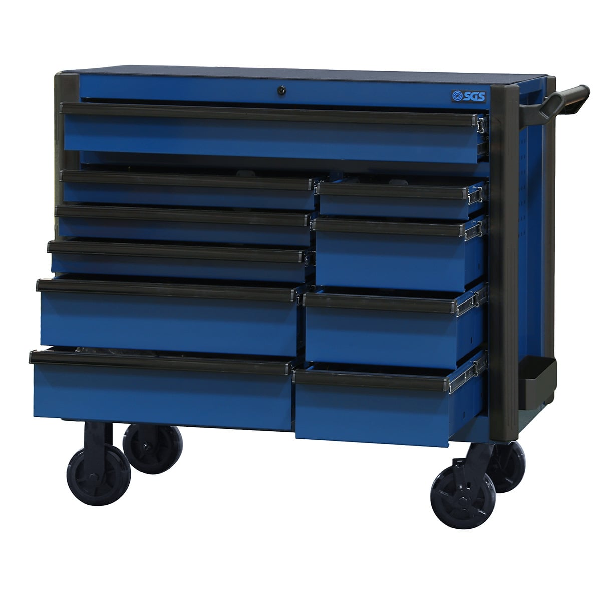 SGS 44in 10 Drawer Roller Cabinet | Blue