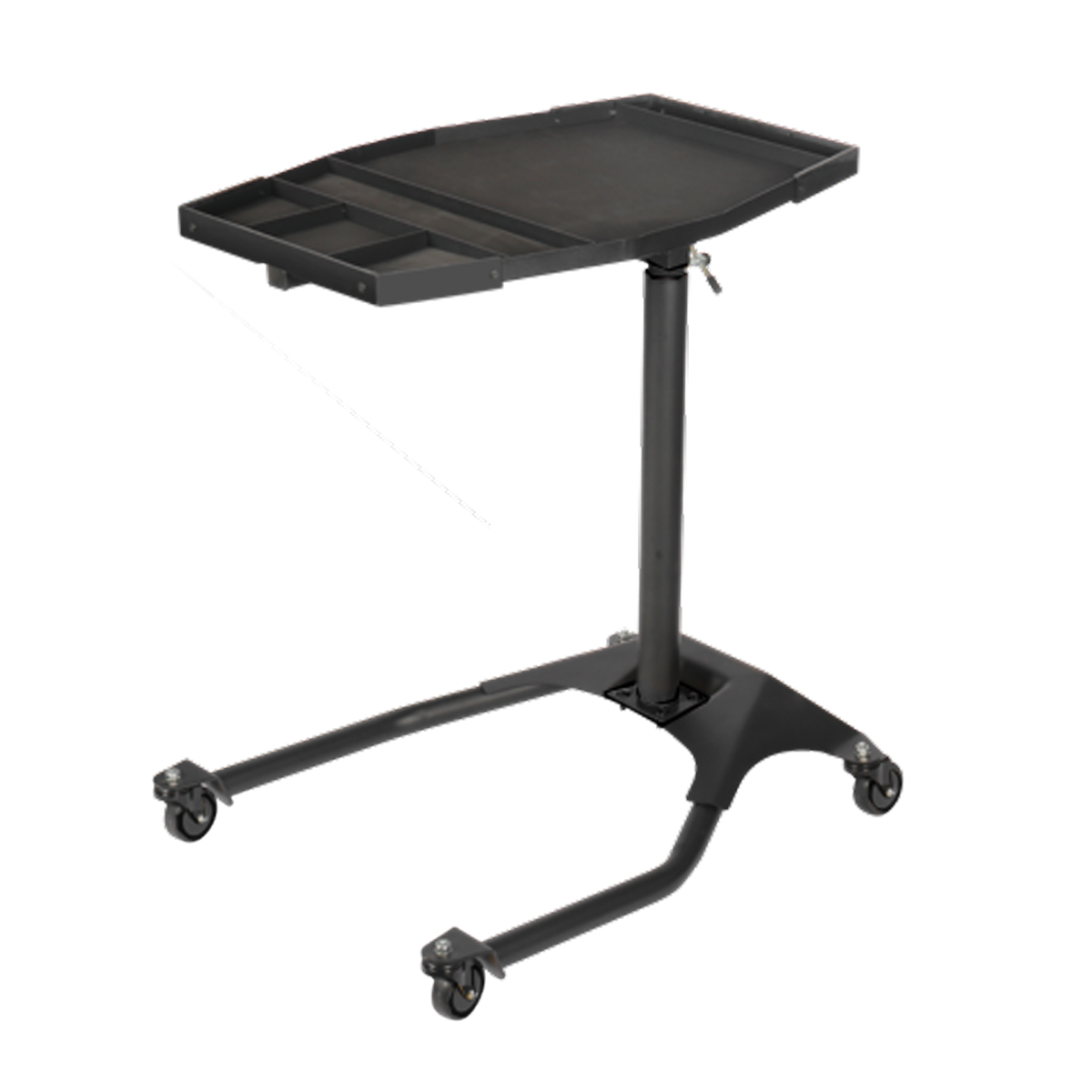 SGS Adjustable Height Rolling Work Table | 50kg Capacity Mobile Mechanic Tool Tray Cart