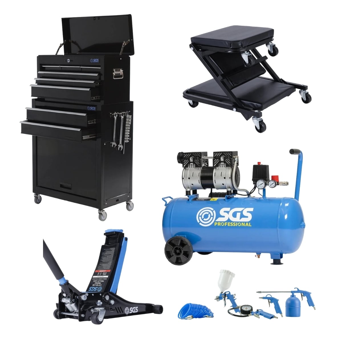 SGS 'Slix' 5 Piece Garage Starter Kit - Black