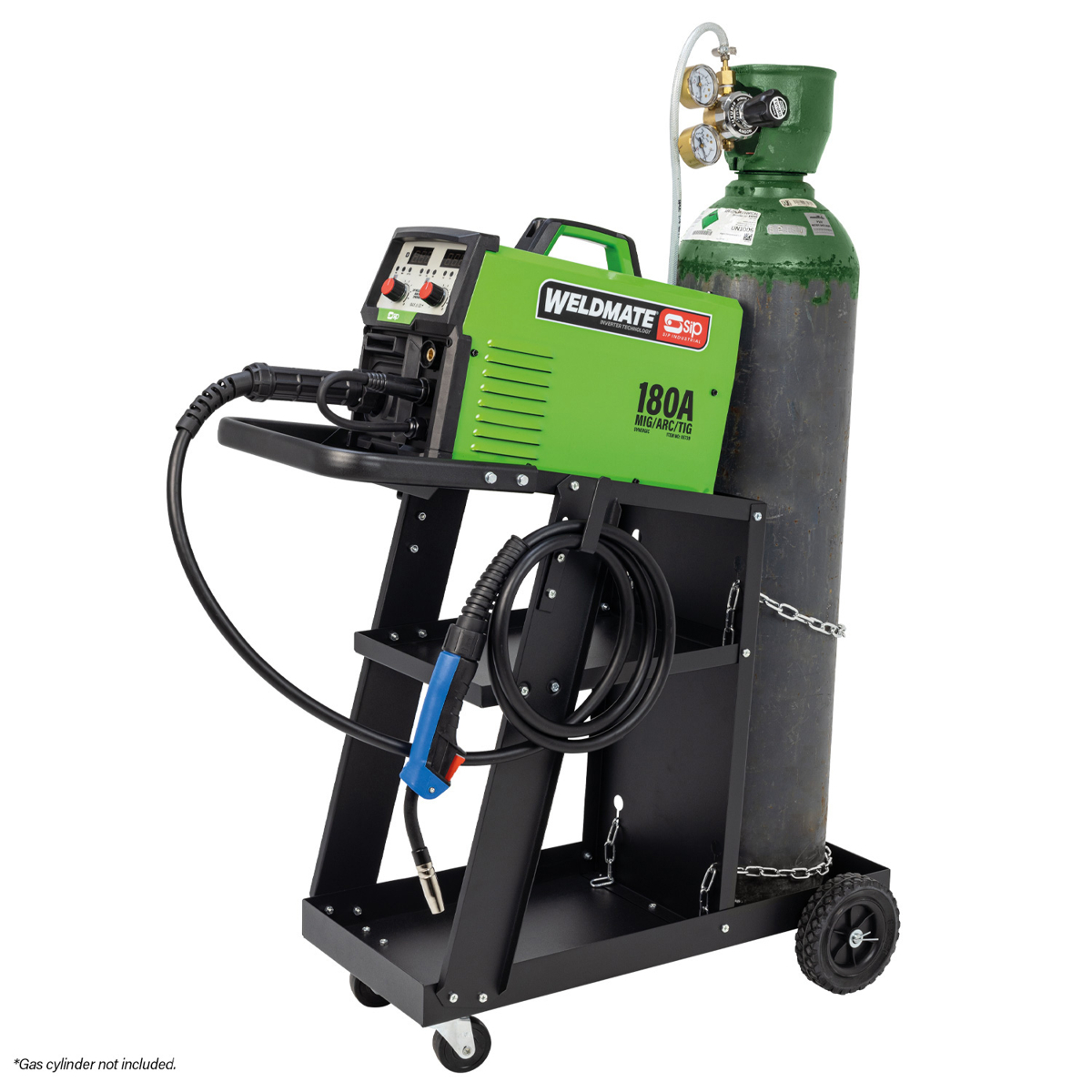 SIP WELDMATE® AUTOPLUS 180A MIG/ARC/TIG Synergic Inverter Welder with Cart Package