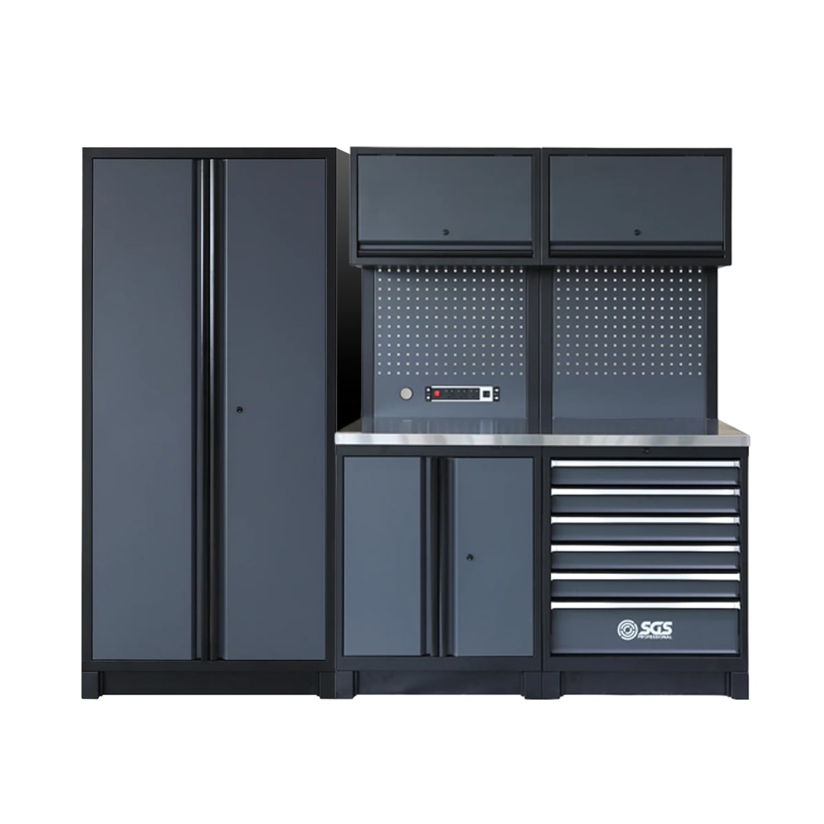 Heavy Duty Garage Storage System | Powerstrip | Cabinet | Tall Double Cabinet