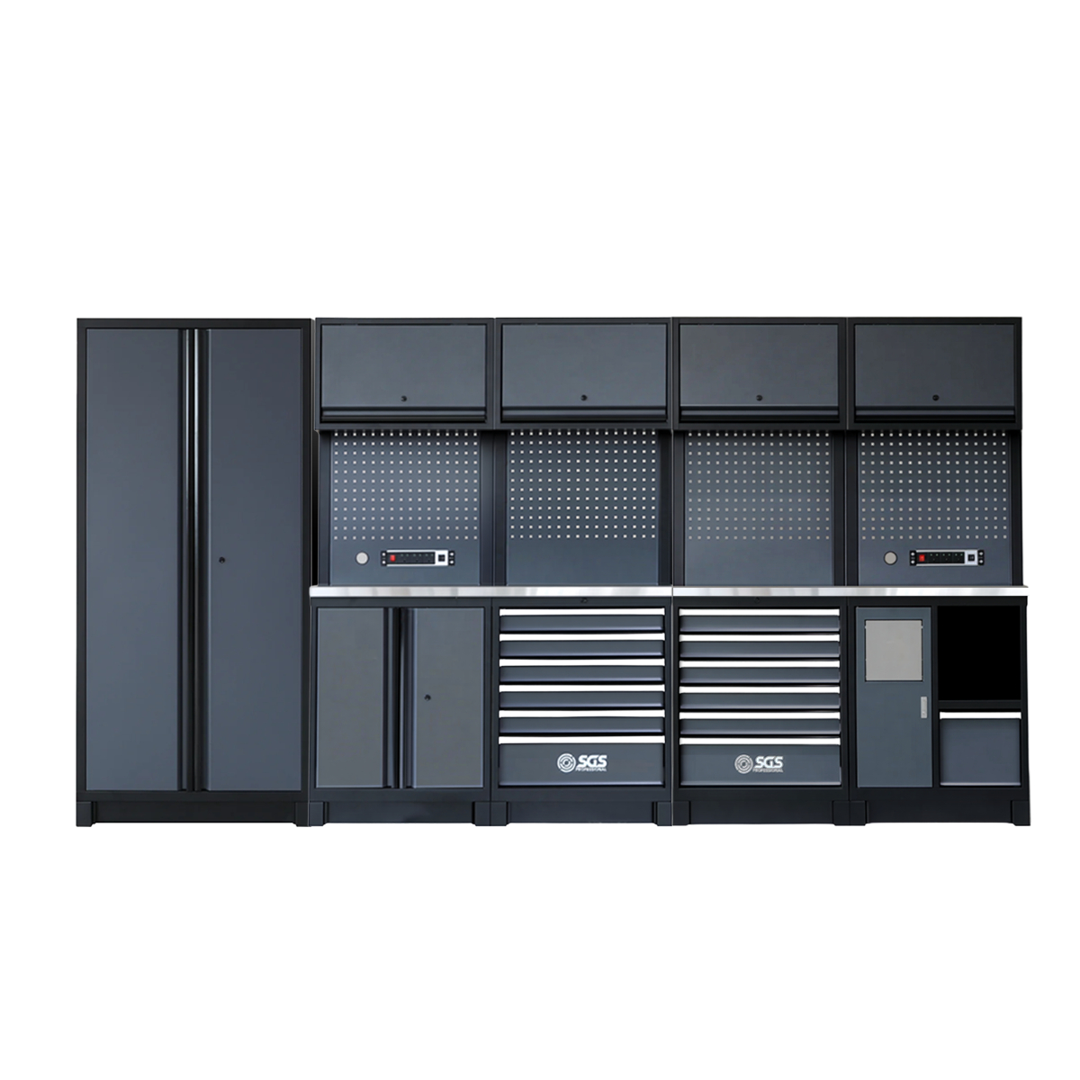 Heavy Duty Garage Storage System | Powerstrip | Bin Unit | Cabinet | Tall Double Cabinet