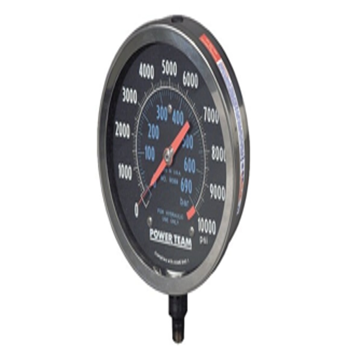 Power Team 152.4mm Diameter Gauge Bar and PSI, 0-690 bar, 0-10,000psi